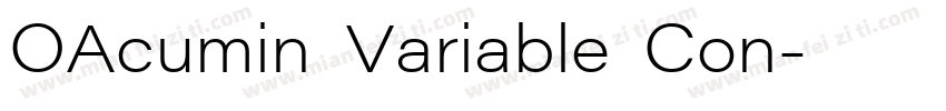 OAcumin Variable Con字体转换